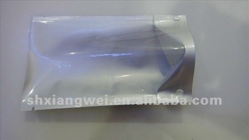 ziplock foil bag with one side clear