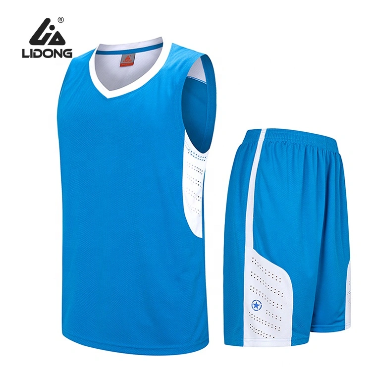 Wholesale basketball jersey color sky blue For Comfortable Sportswear 