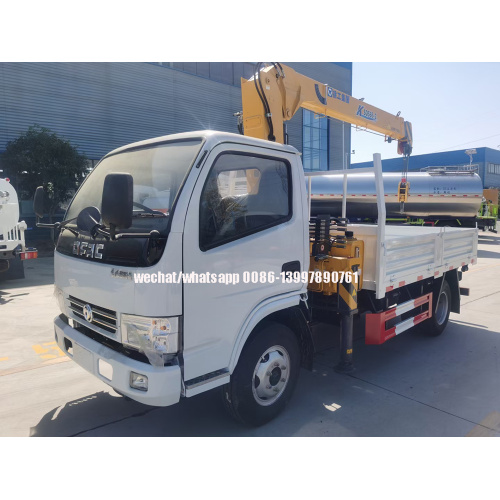 Dongfeng RHD Cargo Truck Mounted XCMG 3.2T Telescopic Crane