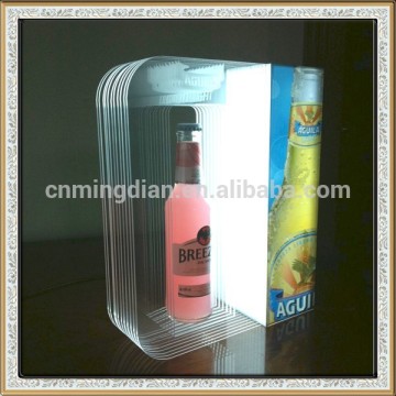 acrylic illuminated bottle display stand, illuminated acrylic bottle pop display