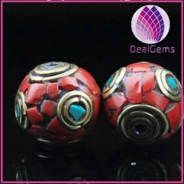 wholesale handmade gold buddhism space copper beads