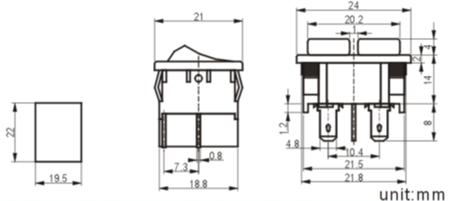 MRS-2101-1 rocker switch