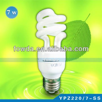7w cheap half sprial energy saving bulb