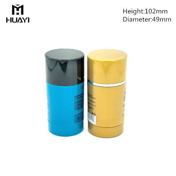 wholesale empty plastic cosmetic packaging cylinder deodorant stick container