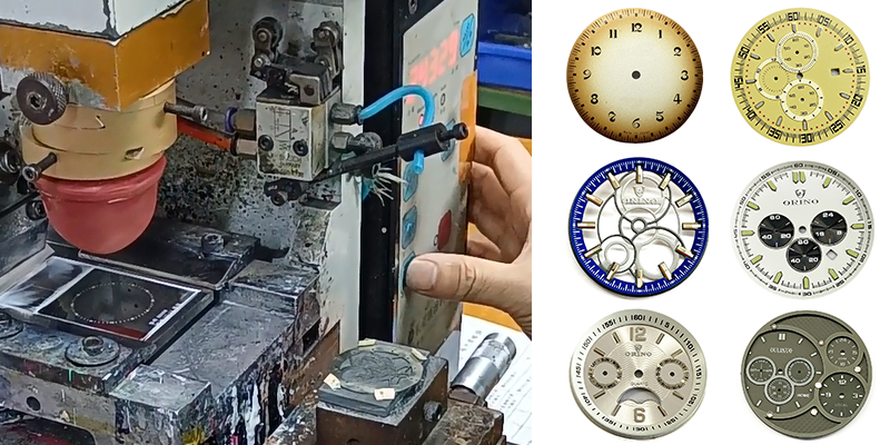 pad printing watch dial for quartz watch