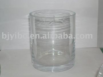 Transparent glass vases decoratives