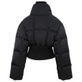 Custom Fashion Black Cropped Wool Down Jacket