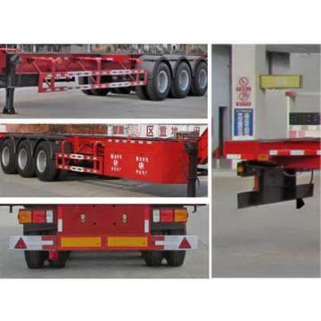 15m Tri-roda 20ft - 40ft Container transportasi semi trailer