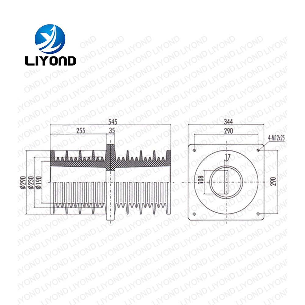 LYC221 Busbar Bushing Epoxy Resin high voltage bushing for switchgear power distribution equipment