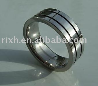 customer's fashion black titanium rings