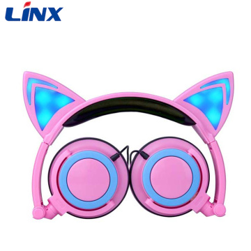 Linx LED light Cat Ear Headphone Shenzhen fones de ouvido