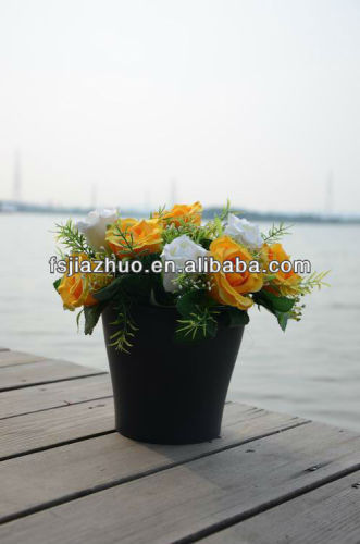 black flower planter is cheap decorative indoor planters for plastic flower pots wholesale