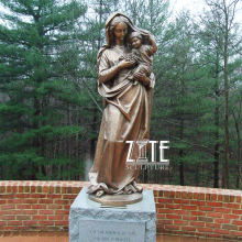 High Quality brass virgin mary bronze children jesus sculptures