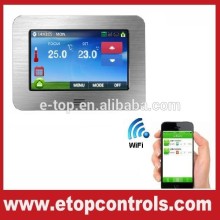Color touch screen heat pump thermostat
