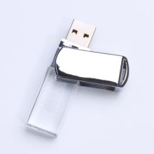 Transparent Crystal Swivel Usb Flash Drive