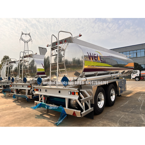 ​BPW 2 Axles Polished Mirror Surface Aluminium Alloy Semi Trailer