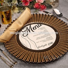 Gold silver charger dinner plates factory