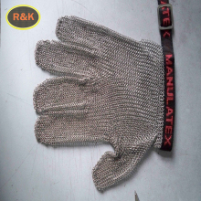 V level Protective safety Stainless steel chain mail mesh cut resistant glove