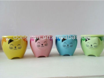 little cat ceramic coffee cup with lid,