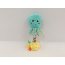 Octopus met rammelaar voor baby