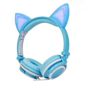 Christmas gift led cat ear headphones glowing