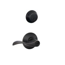 Aged Bronze Deadbolt Security Set Lever