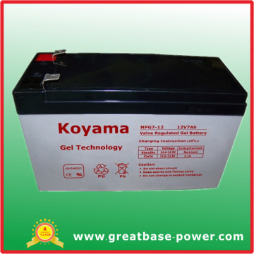 Fire & Security System Gel Battery 12V 7ah