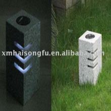 stone garden lamp,granite solar lamp,solar garden alarm