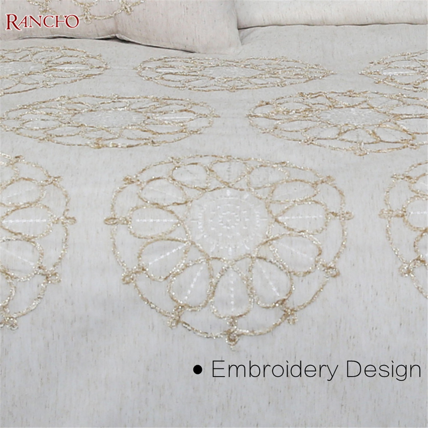 Faux linen fabric comforter king size bedding set microfiber comforter sets 7 piece latest design comforter sets bedding