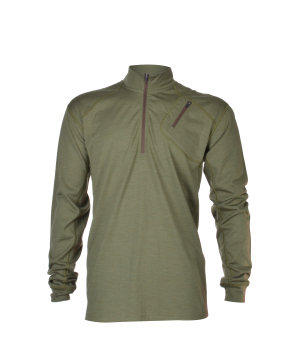 Men's Merino Wool Flat Seam Mock Turtle Neck Thermal Underwear