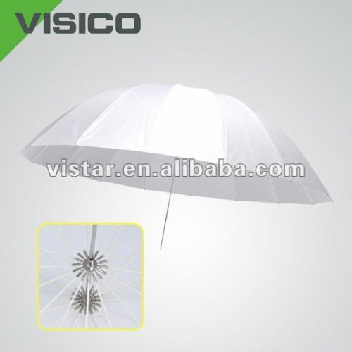 Umbrella with foldable plastic cover