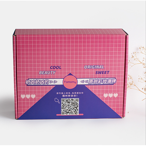 pink clothes packaging express box with full printing