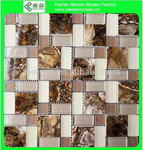 KK1011 Good quality 48x48 glass crystal mosaic for floor tiles