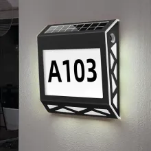 Waterproof outdoor LED number signs and dusk sensors