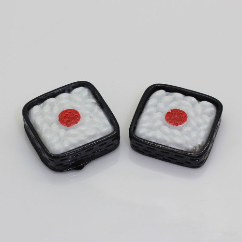 Flache Rückseite 100 Stück Sushi Rice Ball Flache Rückseite Cabochon DIY Craft Dekoration Perlen Schleim Telefon Shell Dekor