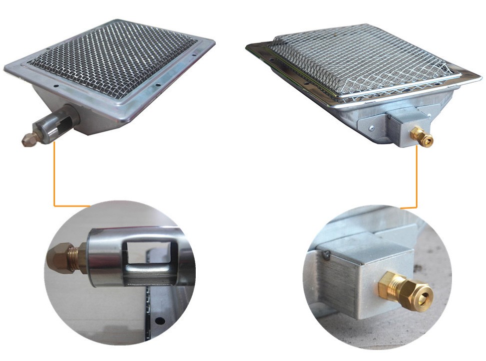 Smokeless Infrared catalyst natural gas burner HD220 for bbq grill prototype