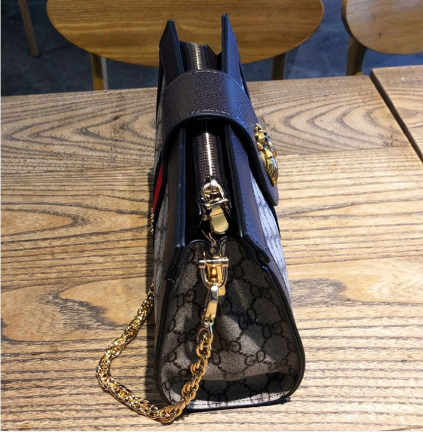 new design high quality women pu leather chain crossbody sling bag