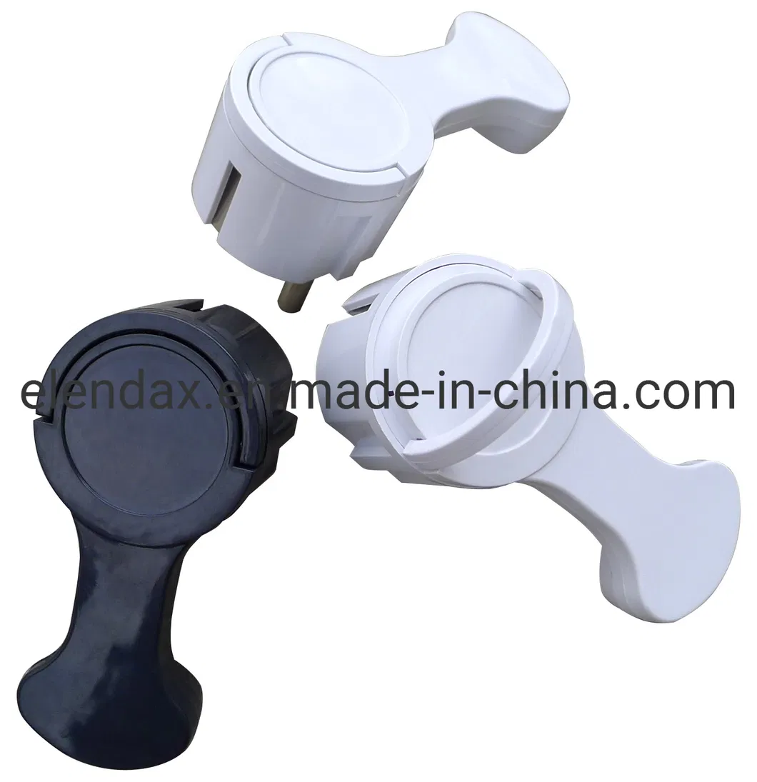 2p+E Французская тонкая плоская вилка EU/Schuko (P8058)