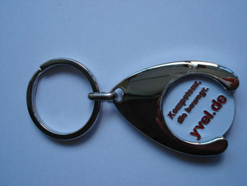 pound coin holder keyring