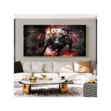 Custom Size Hepburn Monopoly Oil Painting Graffiti Art Currency Canvas Wall Decoration