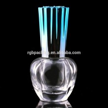 custom unique fancy 12ml empty nail lacquer bottle with cap and brush
