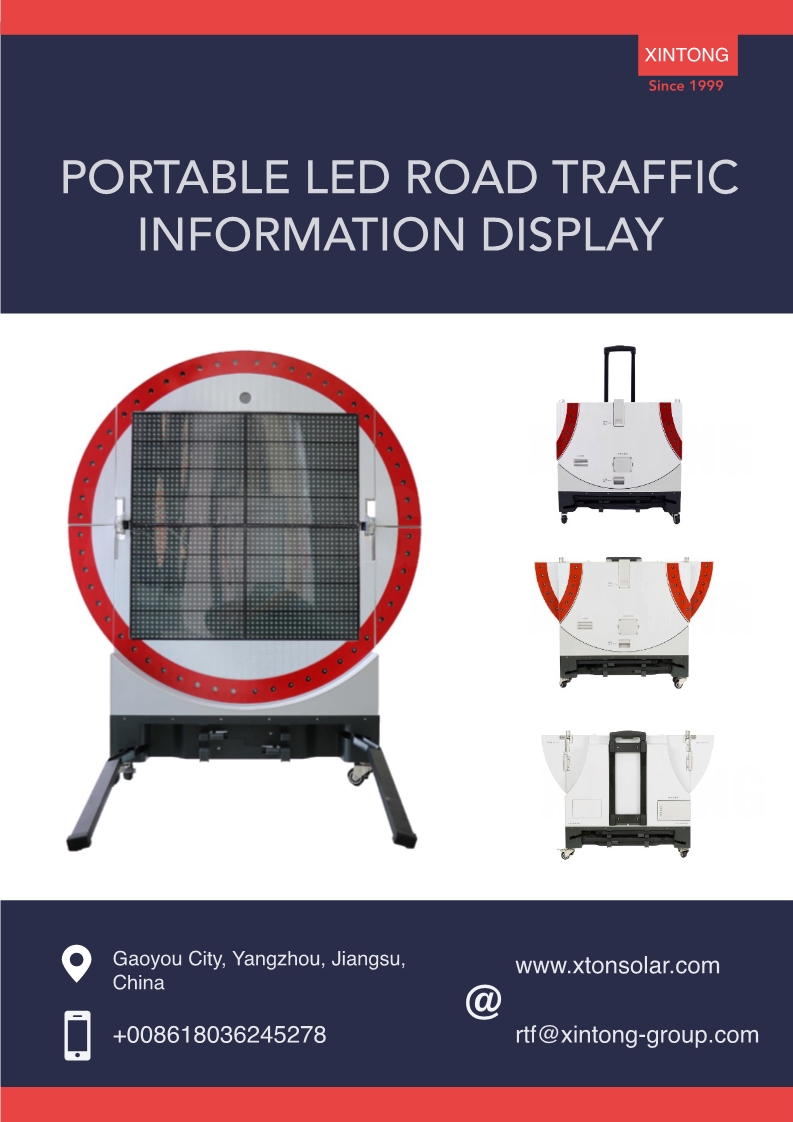 The portable folding traffic sign led display for bad weather use