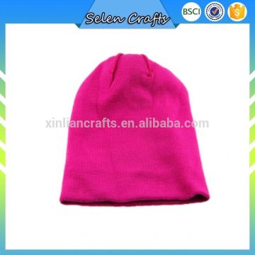 Pink Women Knitted Beanie Hats Jacquard Skull Knitted Beanie Hats Winter Lady Wear