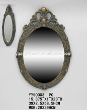 Resin decorative wall mirror, Oval mirror for wall decors, Home decors resin mirror in Europen style