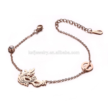 Fashion Design 18K Rose Gold Anklets for Women China Wholesale