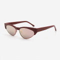 Cat Eye Acetate And Metal Combined Female Sunglasses 23A8052