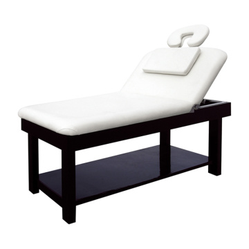 Salon Massage White Wooden Bed