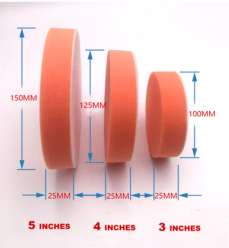 Car Polishing Sponge Pad 3"4"5" Car Polish Foam Pad 100mm125mm 150mm Auto Waxing Sponge Car Polisher Wash Cleaning Tool