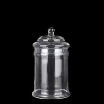Clear Odorless Candle glass jar with lid