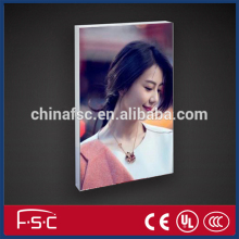 Led fabric photo frames designs light box with aluminum frame